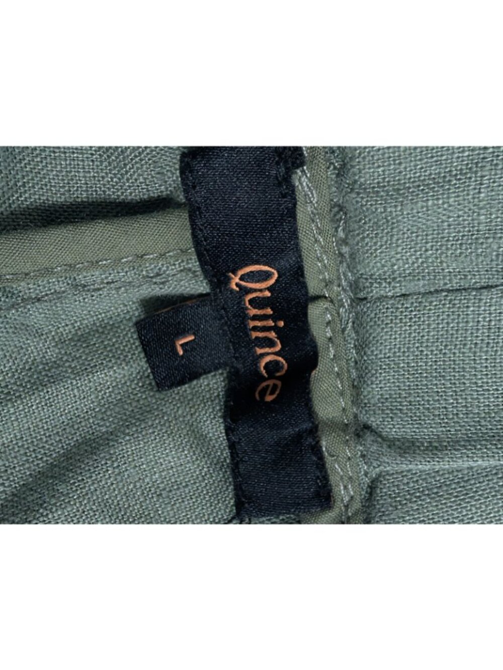 Quince 100% European Linen Pants Womens Large Green Sustainable Eco Capsule - Picture 5 of 8